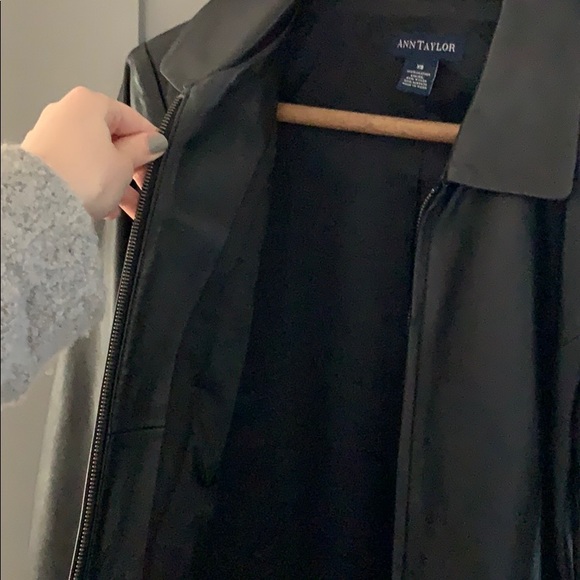 Ann Taylor Black Leather Jacket - Picture 6 of 7